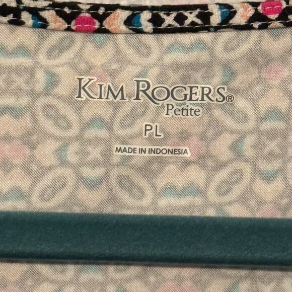 Kim Rogers blouse size PL Womens Top With Geometric Pattern In Rayon & Spandex - Picture 4 of 12